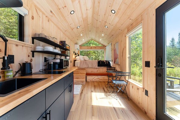 Kühlschrank, Mikrowelle, Herdplatte