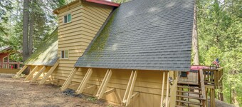 Sleek Blue Lake Springs Retreat w/ Deck & Yard!