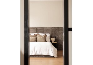 1 bedroom, desk, iron/ironing board, travel cot