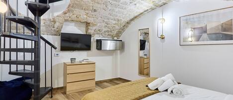 アパートメント | 2 室のベッドルーム、ノートパソコン用作業スペース、アイロン / アイロン台、ベッドシーツ