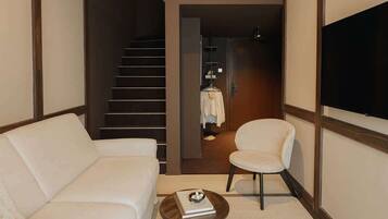 Familie studio, 1 kingsize bed met slaapbank | Verduisterende gordijnen, gratis wifi