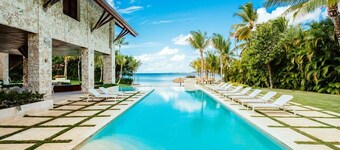 Private Beach Estate w Pool Elevator Chef Butler