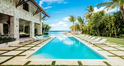 Private Beach Estate w Pool Elevator Chef Butler