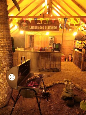 Romantic Tent, Beach View | Private kitchen | Full-sized fridge, stovetop, dishwasher, electric kettle