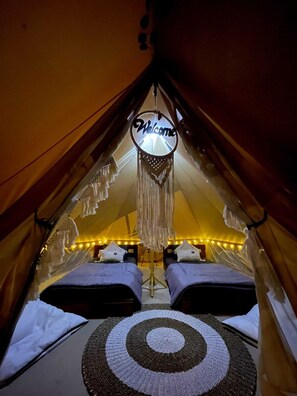 Romantic Tent, Beach View | Desk, laptop workspace