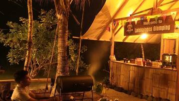 Romantic Tent, Beach View | Private kitchen | Full-sized fridge, stovetop, dishwasher, electric kettle