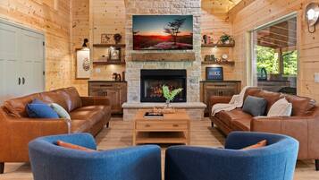 Fireplace, DVD player