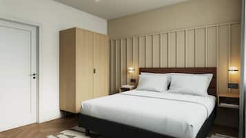 Apartamento, 3 habitaciones | Caja fuerte, escritorio, espacio para trabajar con un portátil