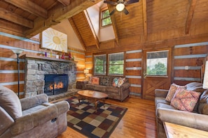 TV, fireplace, DVD player