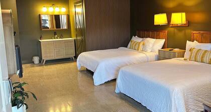 Boutique Motel with cozy nature inspired mid century design