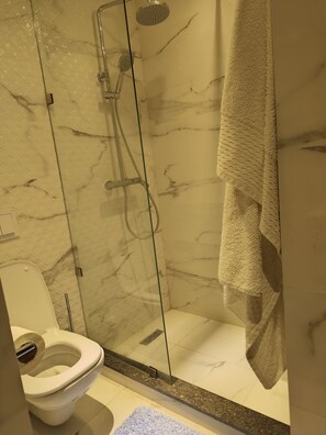Shower, hair dryer, bidet, towels - Lovely Apt terrace in the heart of Rabat.2 min walk to Four Season  Bab Al Bahr (Rabat)