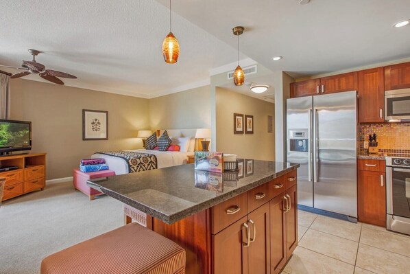 Microwave, oven, dishwasher, coffee/tea maker