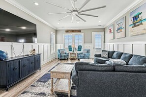 Smart TV, table football, ping pong