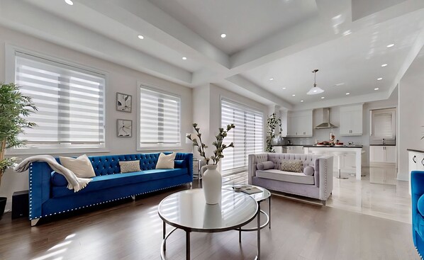 Smart TV, fireplace, printers