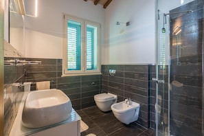 Douche, sĂšche-cheveux, bidet