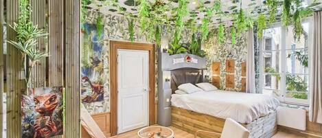 Quarto luxo, vista para a cidade | Área de estar