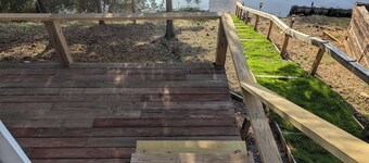 Charming 1-bedroom Log Cabin on Lake Jordan with water front, large deck ,AC,