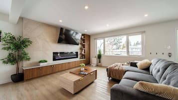 TV connectée, cheminée, jeux vidéo, espaces bureaux