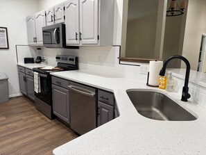 Microwave, oven, stovetop, dishwasher