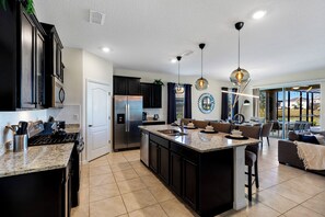 Family House, Patio, Lake View | Private kitchen