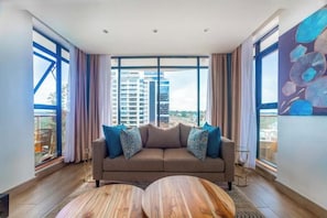 Living area - Peketo, Luxe 2BR Westlands (Nairobi)