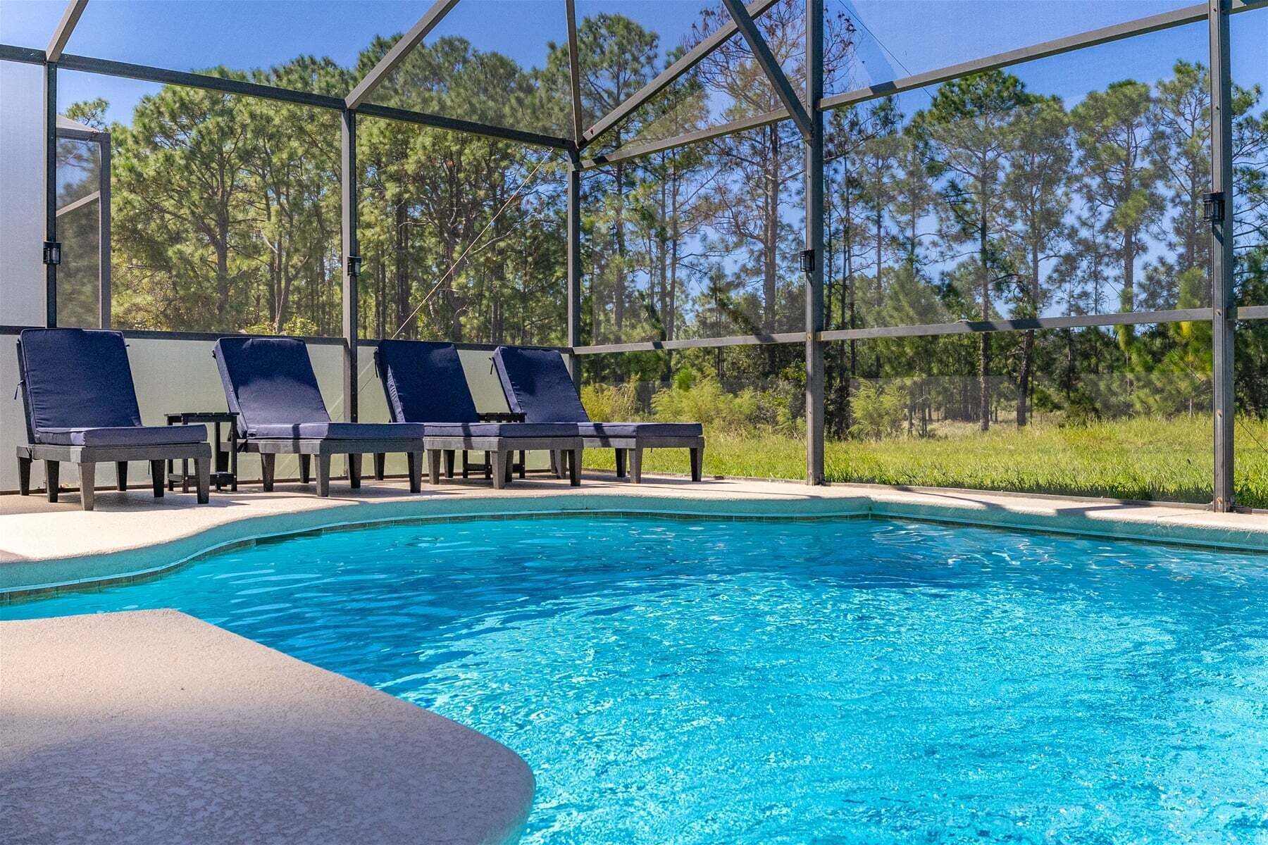 A heated pool