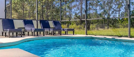A heated pool