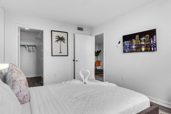 Desk, iron/ironing board, travel crib, free WiFi