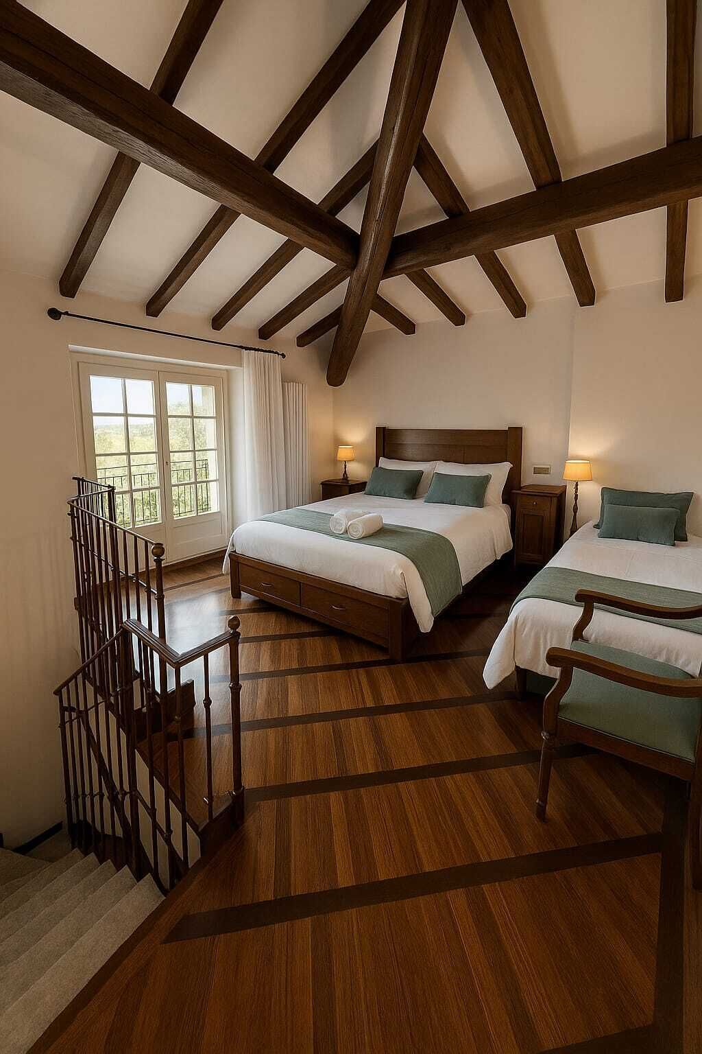 Chambre Quadruple Luxe, vue jardin