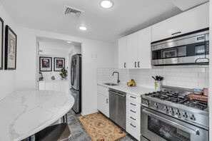 Microwave, oven, stovetop, dishwasher