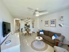 Apartment, 2 Bedrooms, Smoking, Balcony | Living room - Precioso Apartamento Cerca de Marbella con Vistas y Playa (Mijas)