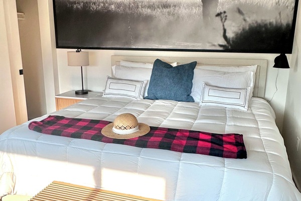 New king size beds, linens, down comforters in each bedroom with split A/C units