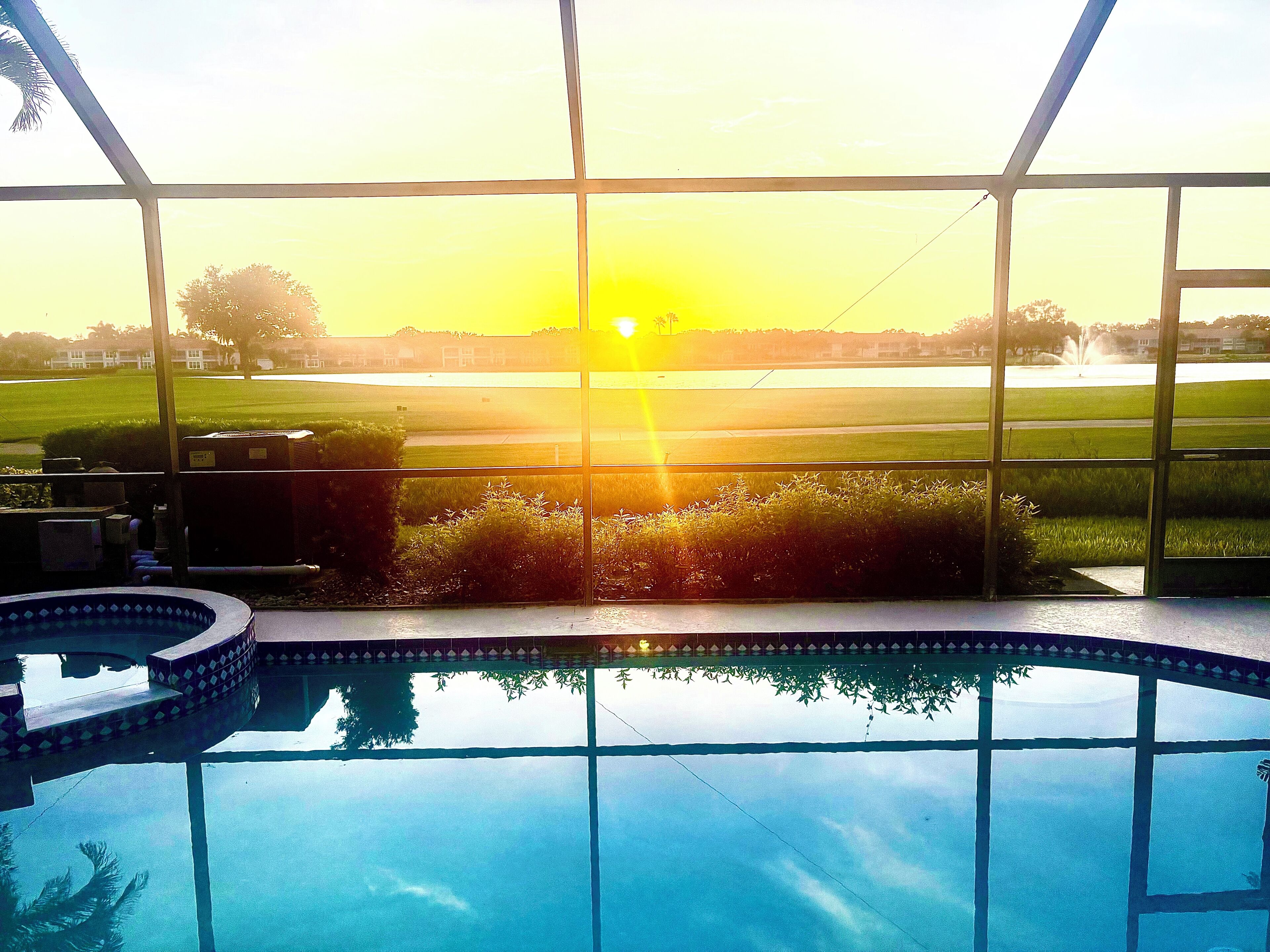 Outdoor pool, a heated pool