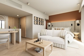 Suite, 1 King Bed, Balcony | Living area | 45-inch flat-screen TV with digital channels - Faranda Collection Cartagena, a member of Radisson Individuals (Cartagena)