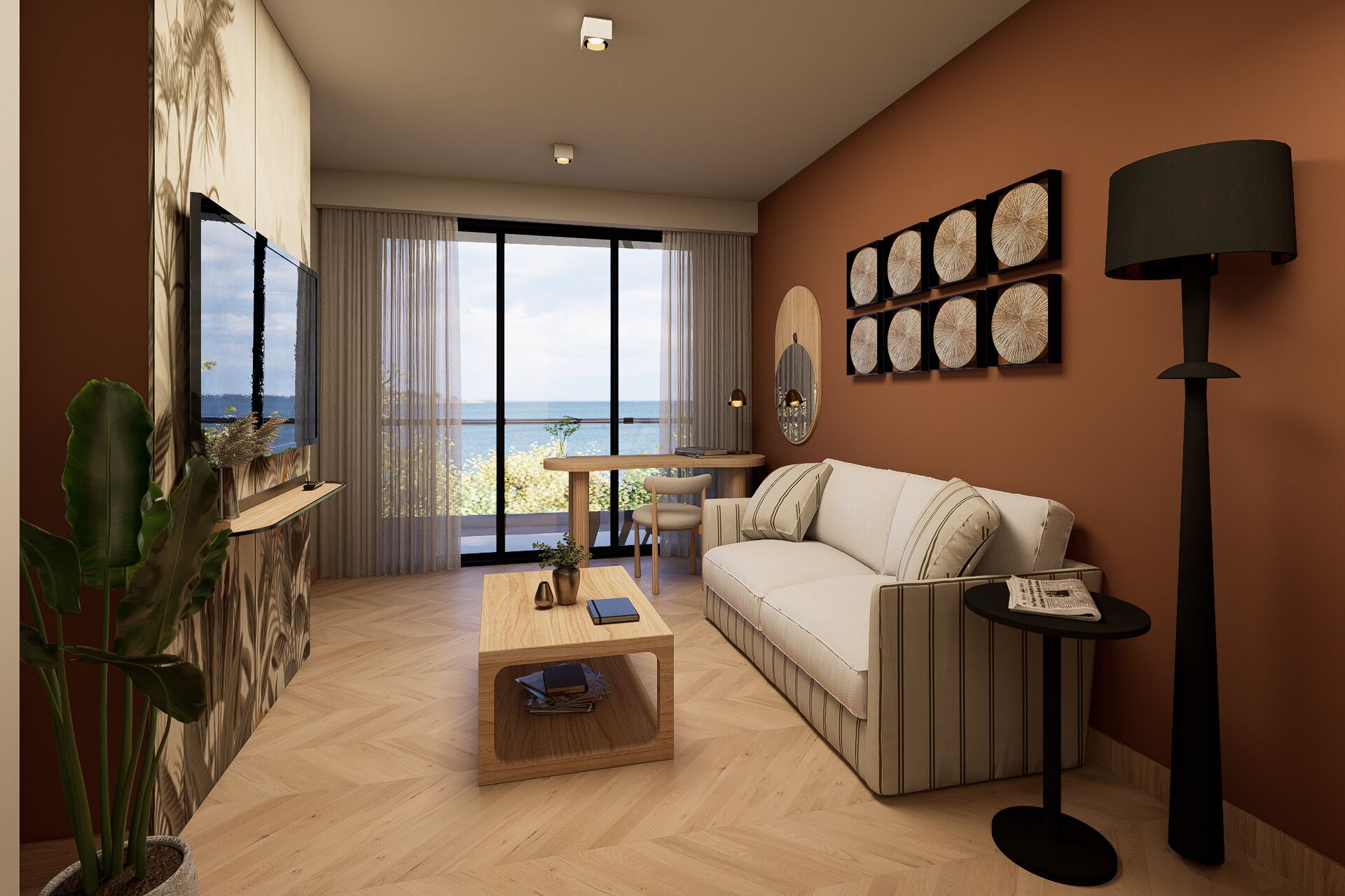 Presidential Suite, 1 King Bed, Non Smoking, Balcony | Living area | 45-inch flat-screen TV with digital channels