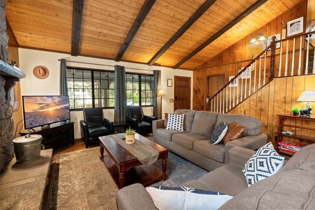 Televisión y chimenea 