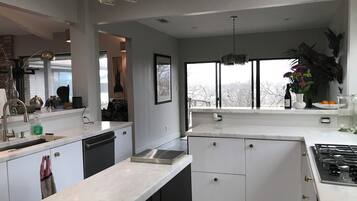 Microwave, oven, stovetop, dishwasher