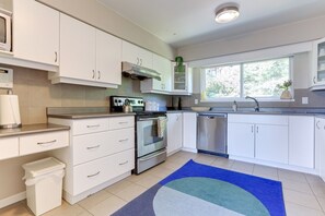 Microwave, oven, stovetop, dishwasher