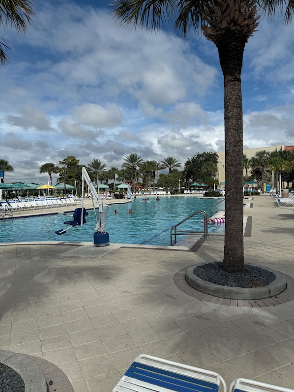 Outdoor pool, a heated pool