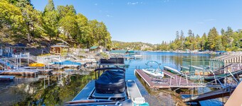 Pet-friendly lakefront cabin with private dock and game room