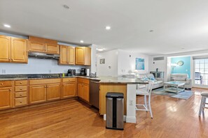 Fridge, microwave, oven, stovetop - Grand Victorian ocean view, Unit 401 (Old Orchard Beach)