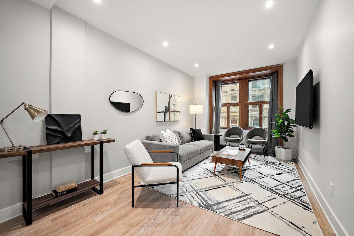 Appartamento Luxury, vista città | Area soggiorno