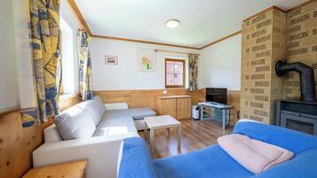 TV, caminetto, studio