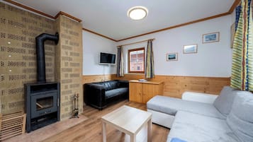 TV, fireplace, offices