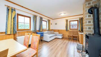 TV, fireplace, offices