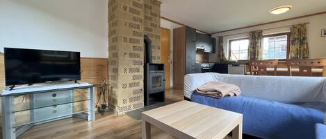 TV, fireplace, offices