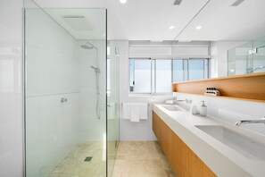 Hair dryer, towels