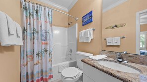 Condo, Multiple Beds, Patio (Romar Lakes A104) | Bathroom | Towels - Cozy Family Home - Community Pool, Private Porch, 10-minute Walk to Beach (Orange Beach)