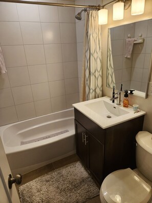 Haartrockner, Bidet, Handtücher, Seife