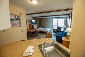 1 bedroom, free WiFi, bed sheets - Oceanfront 1BR Condo w/ Balcony & Kitchen (Daytona Beach Shores)